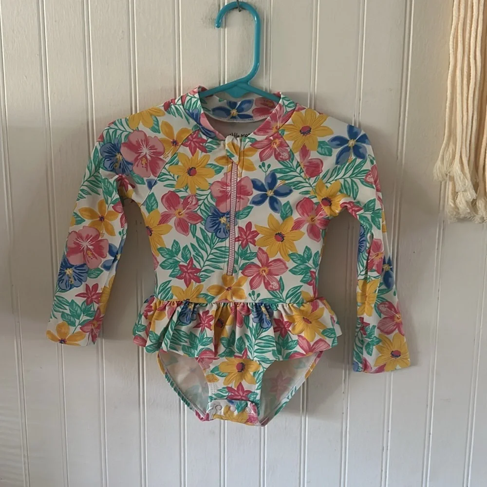 Little Me Floral Girls Swimwear Like New sz 24 mos